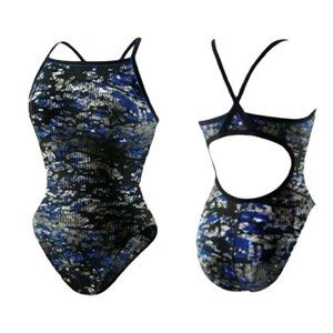Speedo Girl's Off the Grid Endurance+ Flyback Racing Swimsuit 26 Blue